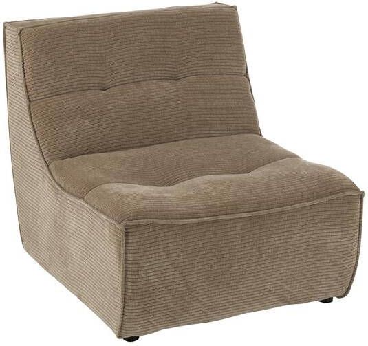 J-Line Fauteuil Grid Populierenhout|schuim Donker Taupe 83x97x83cm
