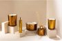 J-Line geurkaars Excellent Golden Honey glas oker large 40U - Thumbnail 2