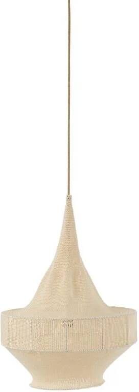 J-Line Hanglamp Handgebreid Beige Small 45x25x55cm