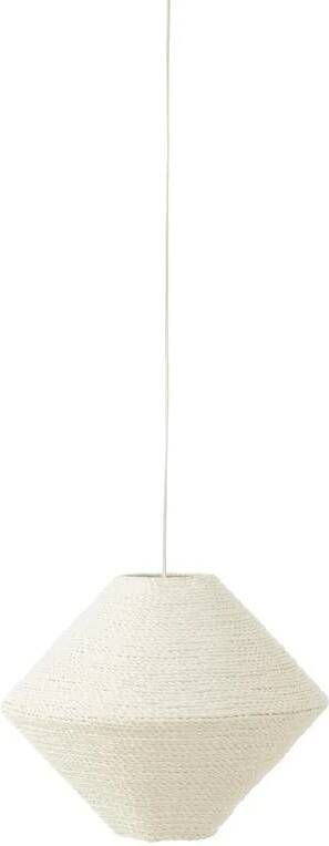 J-Line Hanglamp Ufo Raffia Wit Large 40x40x32cm