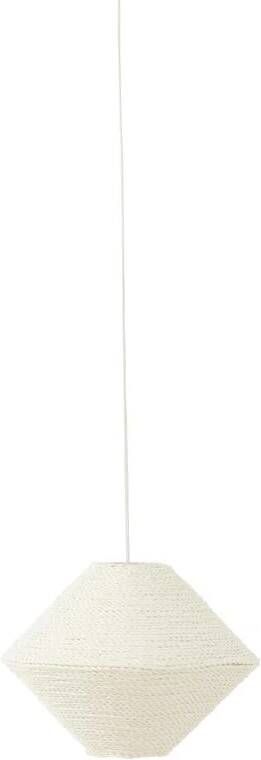 J-Line Hanglamp Ufo Raffia Wit Small 35x35x27cm