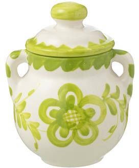 J-Line Jar Granada Ceramic White|Green