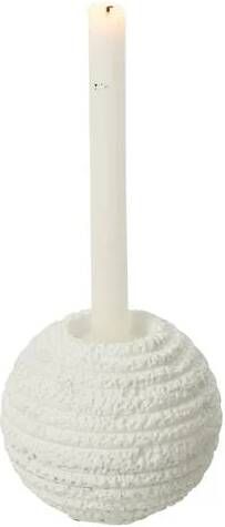 J-Line kandelaar Creta Rond cement wit small