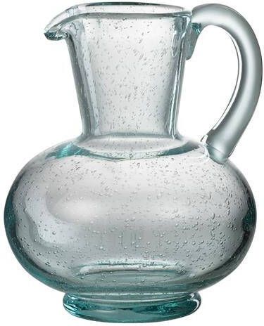 J-Line Bol karaf glas transparant & lichtblauw