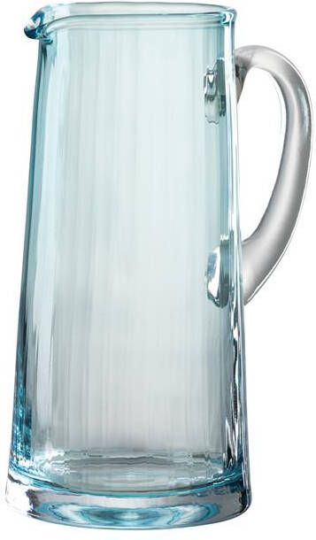 J-Line Lijnen karaf glas transparant & blauw
