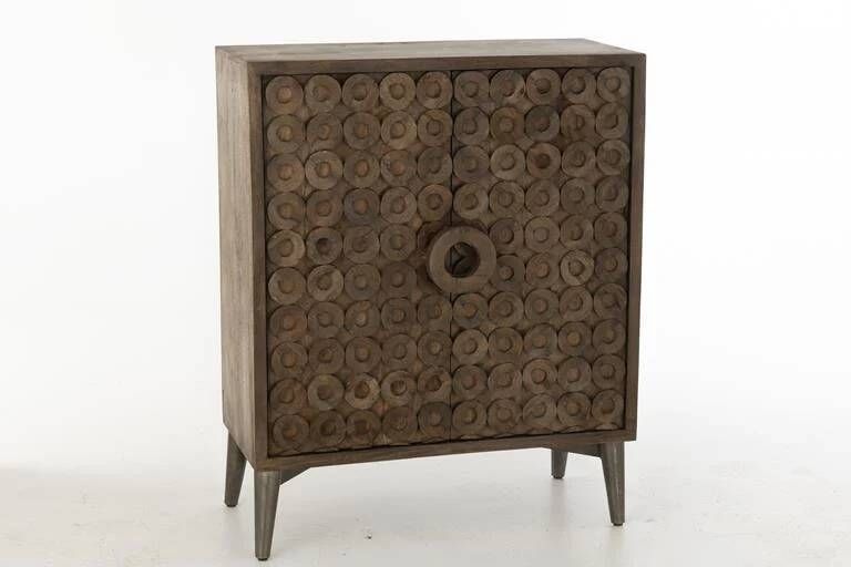 J-Line kast 2 Deuren mangohout bruin