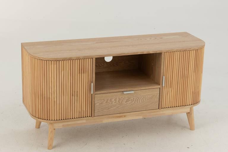 J-Line kast Rond dennenhout naturel small