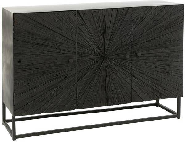 J-Line kast Shanil hout|ijzer zwart