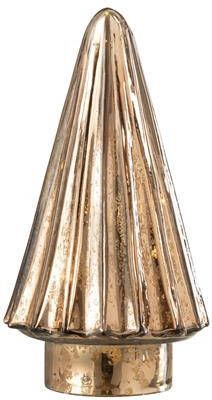 J-Line Kerstboom glas bruin 10x10x (h)19 cm