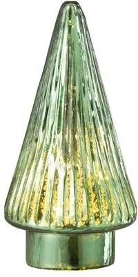 J-Line Kerstboom glas groen 10x10x (h)18.5 cm