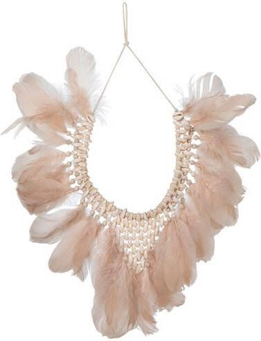 J-Line Ketting 2 Veren|Schelpen Boho Zalm