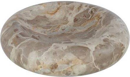 J-Line kom Rond Laag Marmer steen beige large