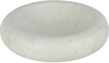 J-Line kom Rond Laag Marmer wit large
