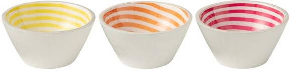 J-Line kom Spiraal hout roze|oranje|geel medium 3 stuks