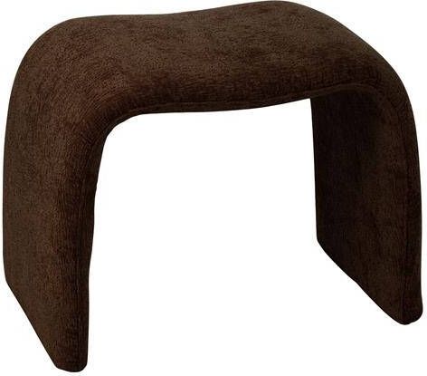 J-Line kruk N shape textiel donkerbruin
