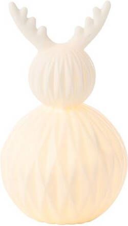 J-Line lamp Hert porselein wit LED lichtjes