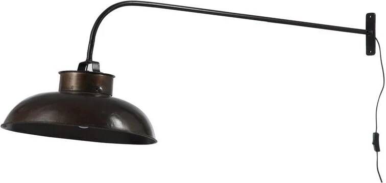 J-Line Muurlamp Lounge Metaal Zwart 100x36.5x45cm