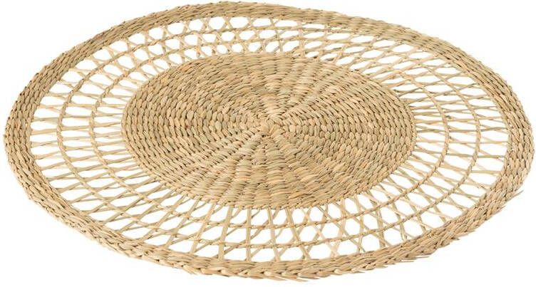 J-Line Rond Zeegras placemat jute naturel 6x