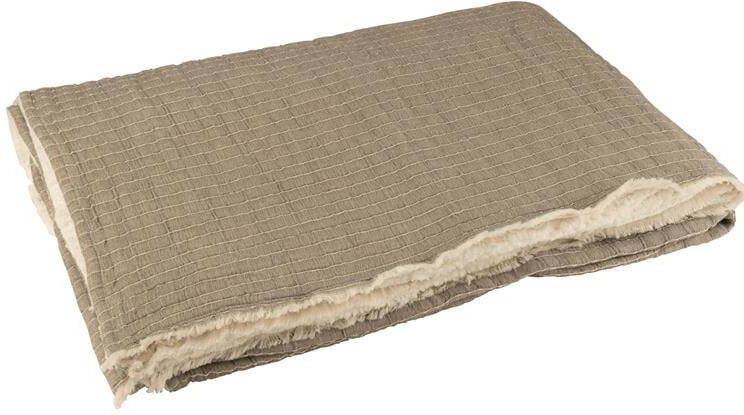J-Line plaid Strepen Stiksel katoen|polyester grijs