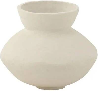 J-Line Pot Collar Papier Mache Wit 45x45x35cm
