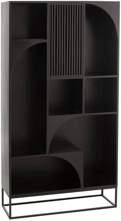 J-Line rek Mode mango hout|mdf zwart