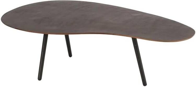 J-Line Salontafel Druppel Aluminium ijzer Bruin Large 119x71.5x36.5cm