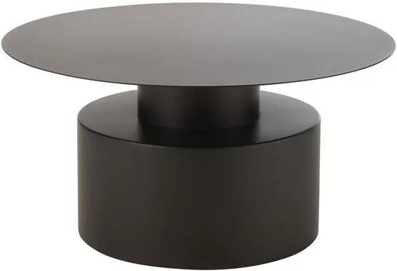 J-Line Salontafel Rond Metaal Zwart 80x80x41cm