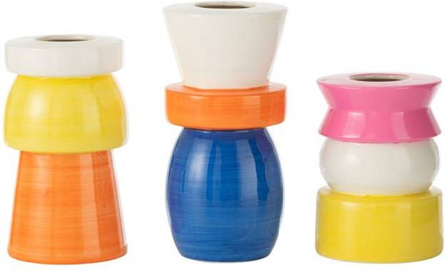 J-Line vaas Bora keramiek mix 3 stuks Ø 11 cm