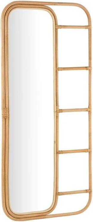 J-Line Spiegel-Ladder Rotan Naturel Wandspiegel 180 x 80 cm