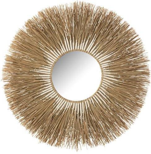 J-Line spiegel Melissa Paille naturel|wit large Ø 101 cm