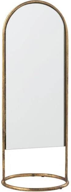J-Line spiegel Op Voet Daisy ijzer|glas goud 16.5 x 45 cm