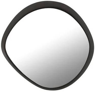 J-Line spiegel Rond metaal|glas zwart small 60.5 x 58 cm