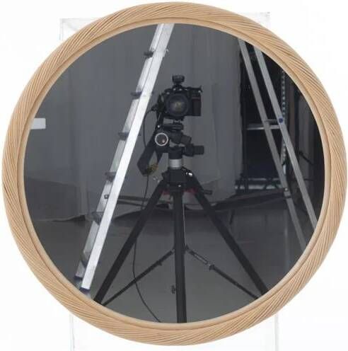 J-Line spiegel Rond rotan|glas naturel medium Ø 66.5 cm