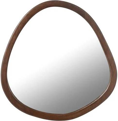 J-Line spiegel Whisp Mango hout bruin large Ø 59 cm