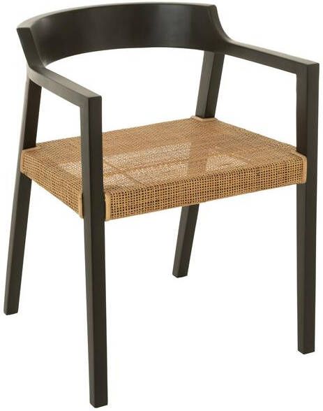J-Line stoel Emma hout zwart|bruin