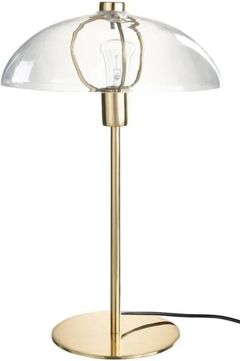 J-Line tafellamp Jeff metaal|glas transparant|goud