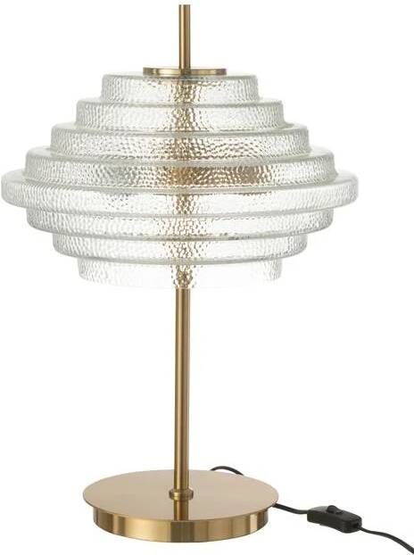 J-Line Tafellamp Led Goud Metaal|glas Doorschijnend 54x36x36cm