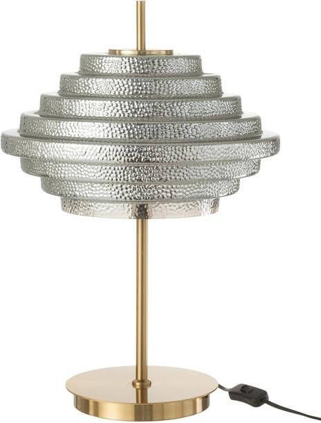 J-Line Tafellamp Led Goud Metaal|rookglas