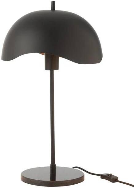 J-Line Tafellamp Metaal|marmer Zwart 30x30x56cm