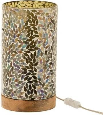 J-Line Tafellamp Mozaiek Glas Groen Small 15x15x29.5cm
