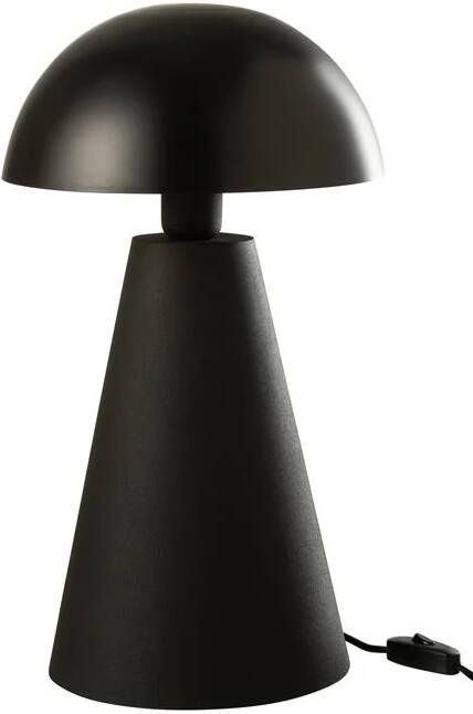 J-Line Tafellamp Paddenstoel Metaal Mat+Blinkend Zwart