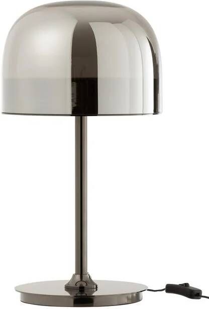 J-Line Tafellamp Topja Glas|metaal Zilver 24x24x44.5cm