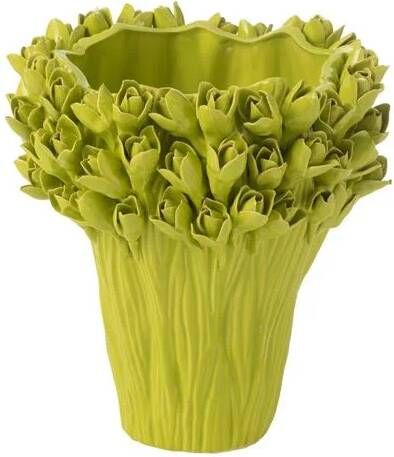 J-Line vaas Ambrosia keramiek groen medium Ø 28 cm