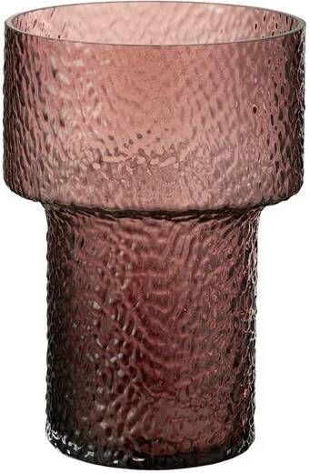 J-Line vaas Betty glas roze small 30 cm hoog