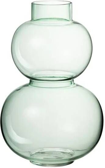 J-Line Vaas Bol Glas Groen Small 19x19x28.5cm