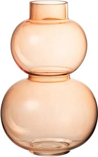 J-Line Vaas Bol Glas Oranje Small 18x18x28.5cm