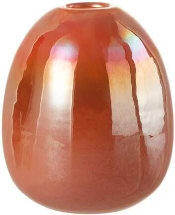 J-Line Vaas Bol Glas Rood Medium 18.5x15.5x18cm