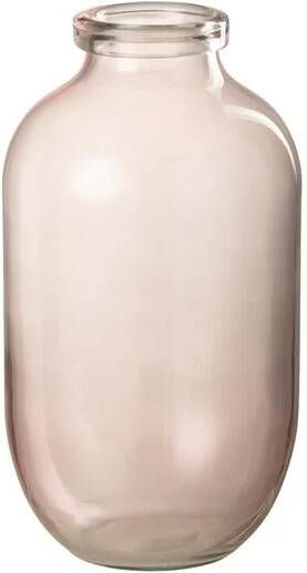 J-Line Vaas Bruni Glas Lichtroze Large 20x20x35cm