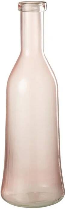 J-Line Vaas Bruni Glas Lichtroze Medium 14.5x14.5x45cm