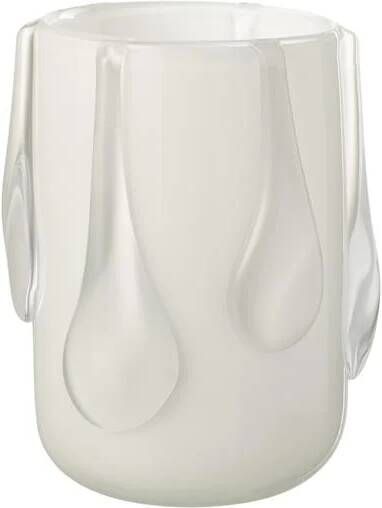 J-Line vaas Drippy glas poederwit small Ø 18.5 cm